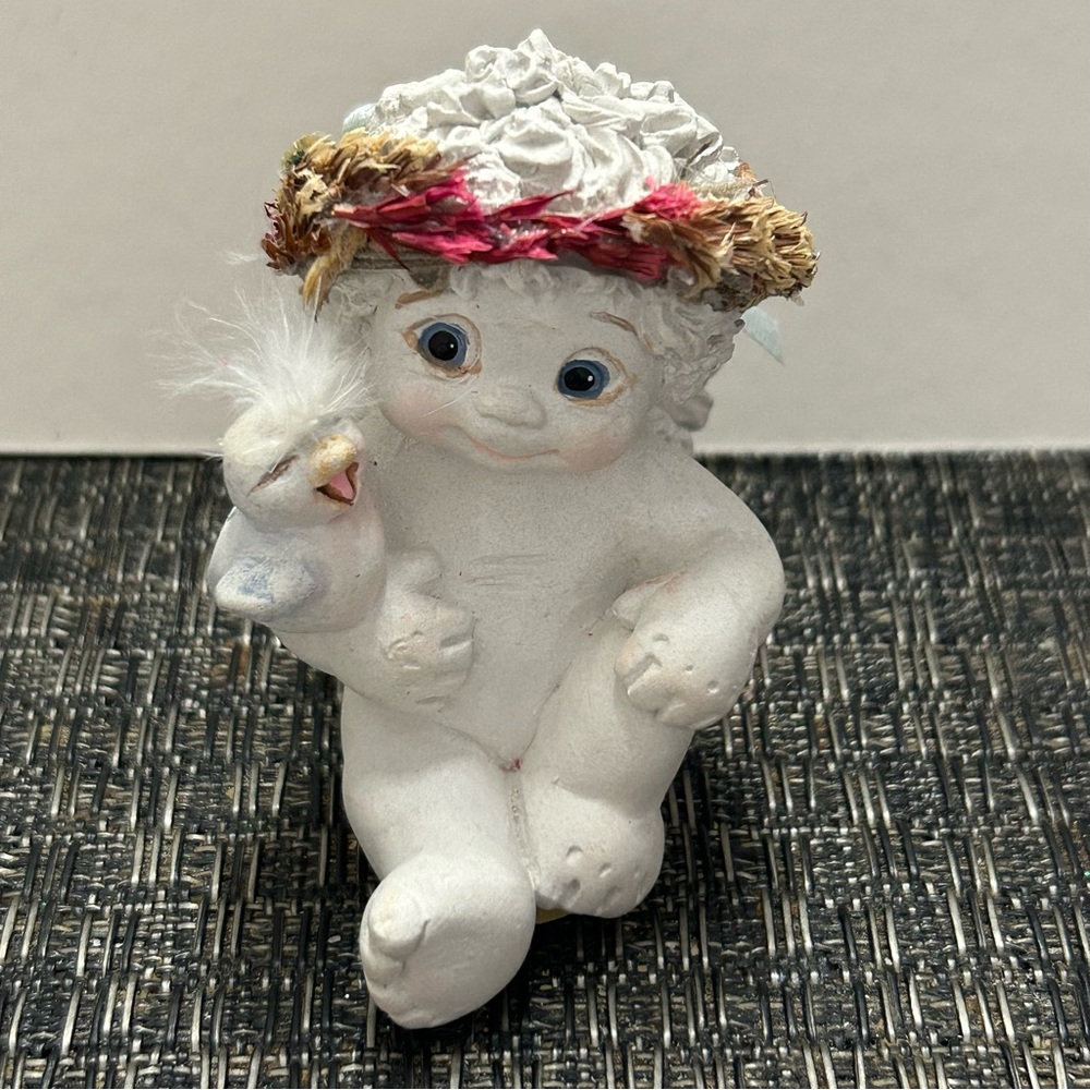 Cherub Bluebird Of Happiness 11177 Signed Figurine Dreamsicles 1999